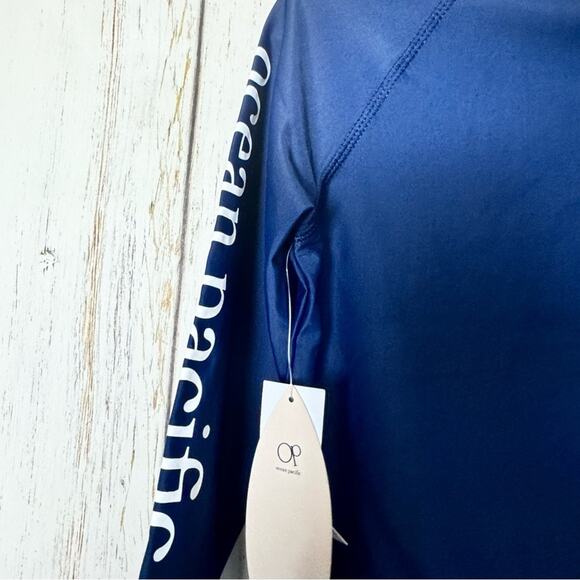 Ocean Pacific Toddler Long Sleeve Navy  Sun Protection Swim Top  UPF 50+  Sz 4T - Picture 4 of 11
